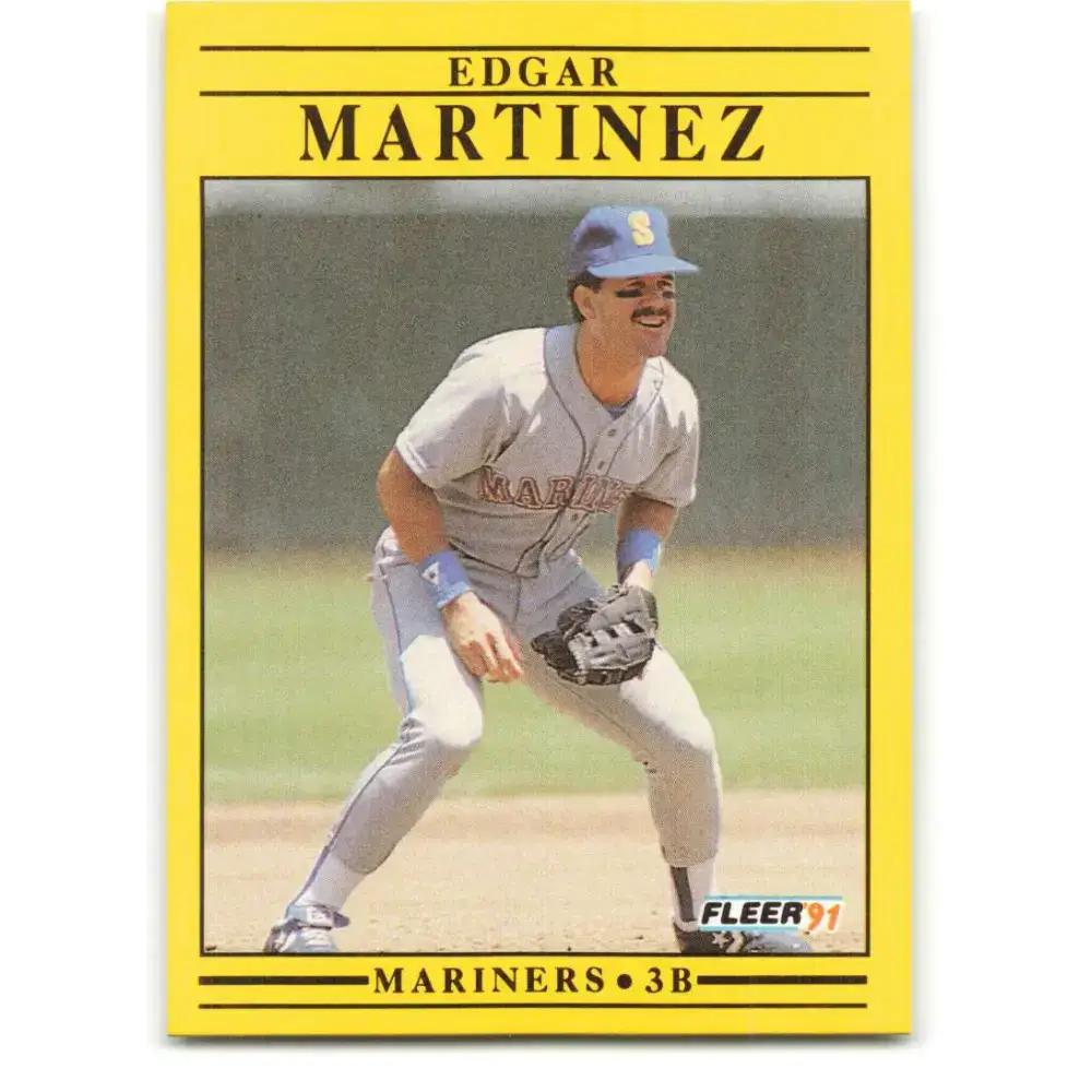 1991 Fleer #457 Edgar Martinez NM-MT Seattle Mariners Baseball Card - Baseball Card Single