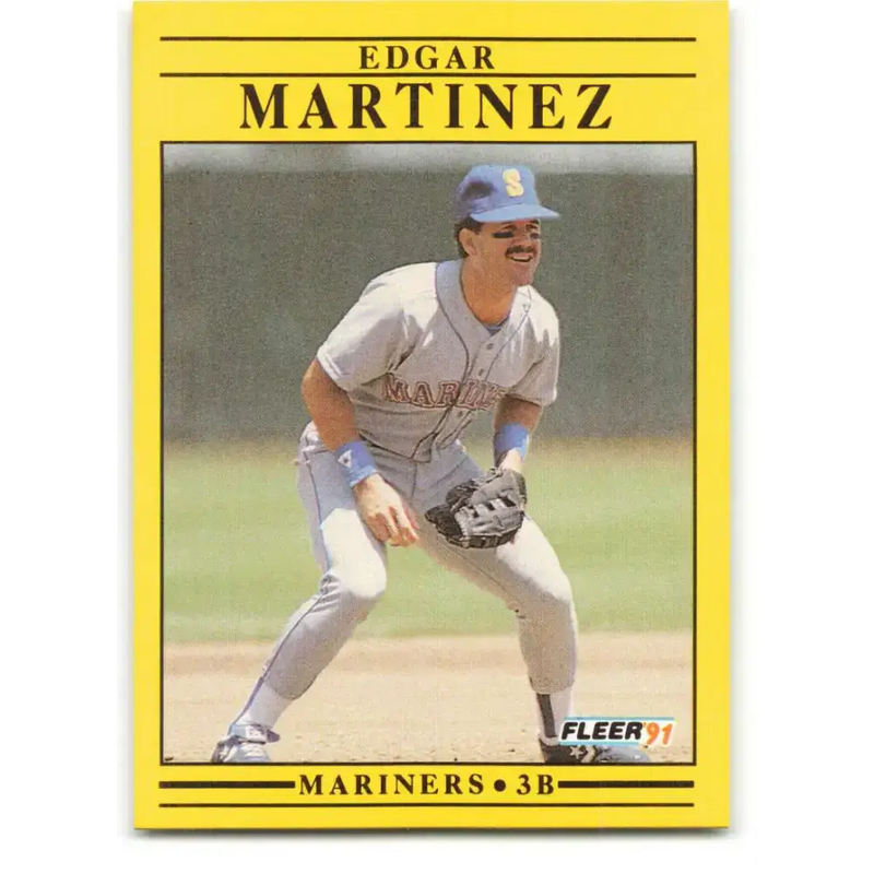1991 Fleer #457 Edgar Martinez NM-MT Seattle Mariners Baseball Card - Baseball Card Single