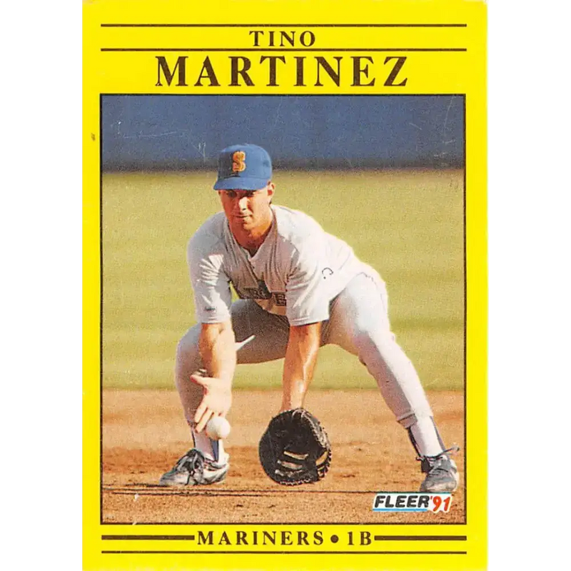 1991 Fleer #458 Tino Martinez NM-MT Seattle Mariners Baseball Card - Baseball Card Single