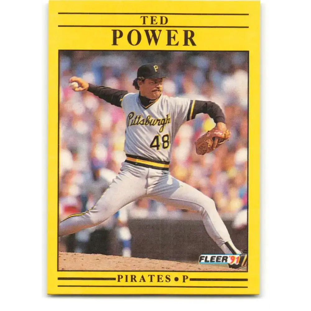 1991 Fleer #46 Ted Power NM-MT Pittsburgh Pirates Baseball Card - Baseball Card Single