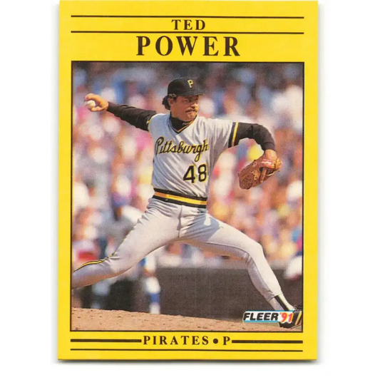1991 Fleer #46 Ted Power NM-MT Pittsburgh Pirates Baseball Card - Baseball Card Single