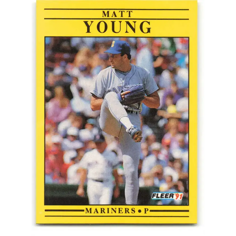 1991 Fleer #465 Matt Young NM-MT Seattle Mariners Baseball Card - Baseball Card Single