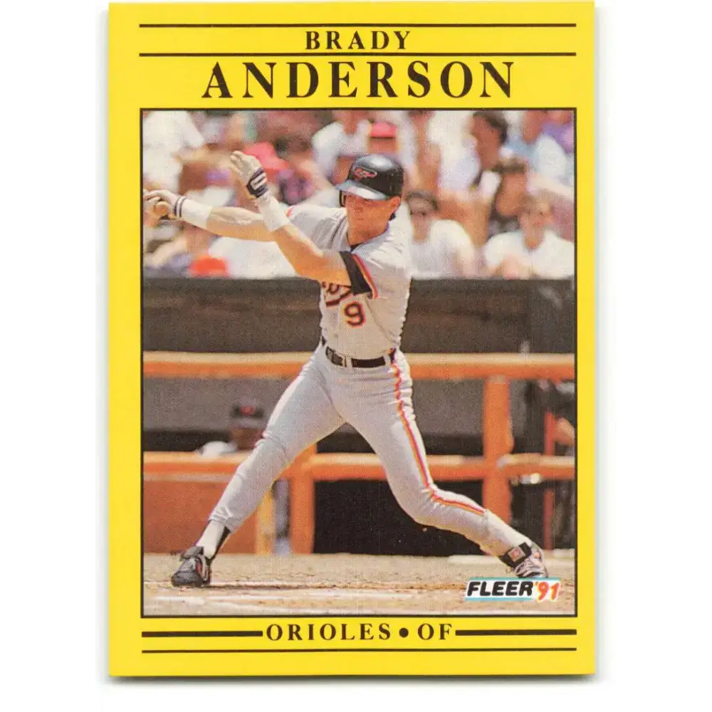1991 Fleer #466 Brady Anderson NM-MT Baltimore Orioles Baseball Card - Baseball Card Single