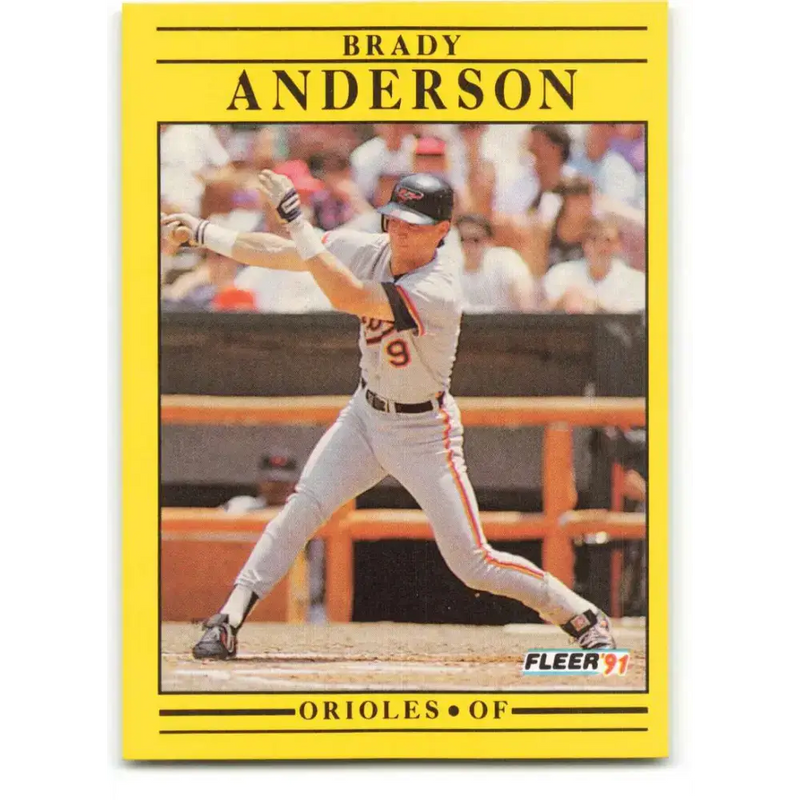 1991 Fleer #466 Brady Anderson NM-MT Baltimore Orioles Baseball Card - Baseball Card Single