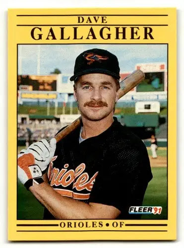 1991 Fleer Dave Gallagher Baltimore Orioles baseball card NM ID:58065