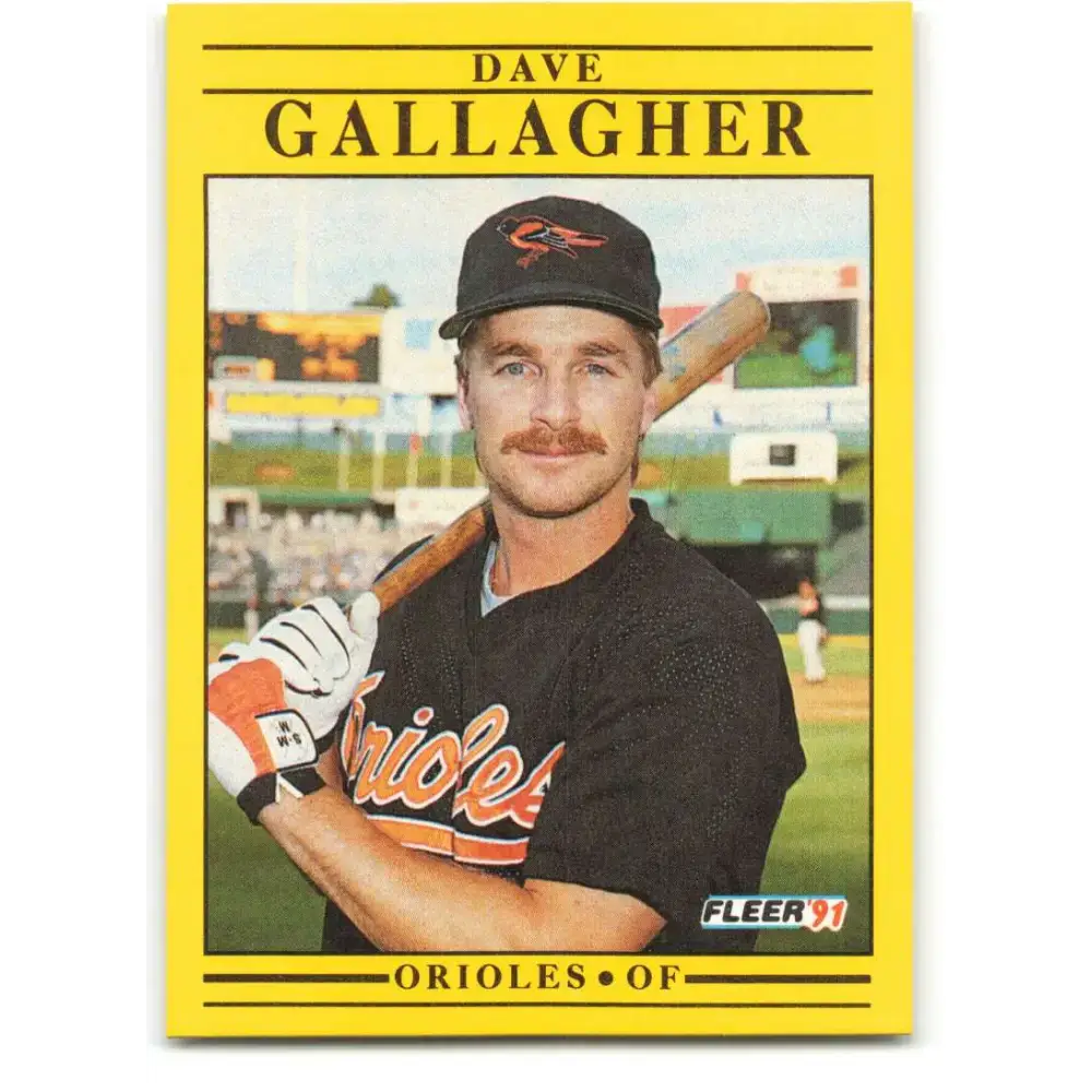 1991 Fleer #471 Dave Gallagher NM-MT Baltimore Orioles Baseball Card - Baseball Card Single
