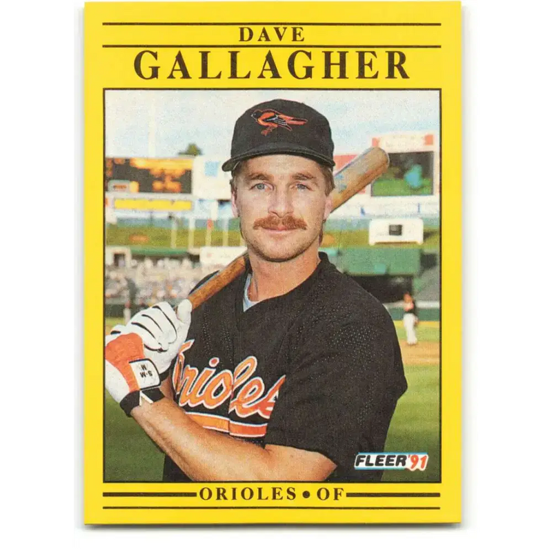 1991 Fleer #471 Dave Gallagher NM-MT Baltimore Orioles Baseball Card - Baseball Card Single
