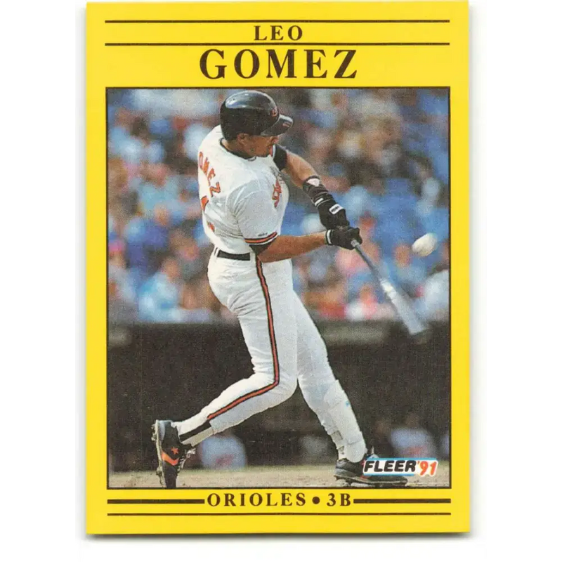 1991 Fleer #472 Leo Gomez NM-MT Baltimore Orioles Baseball Card - Baseball Card Single