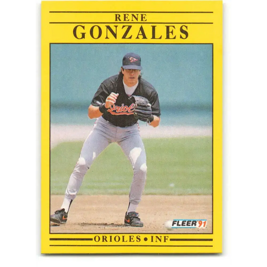 1991 Fleer #473 Rene Gonzales NM-MT Baltimore Orioles Baseball Card - Baseball Card Single