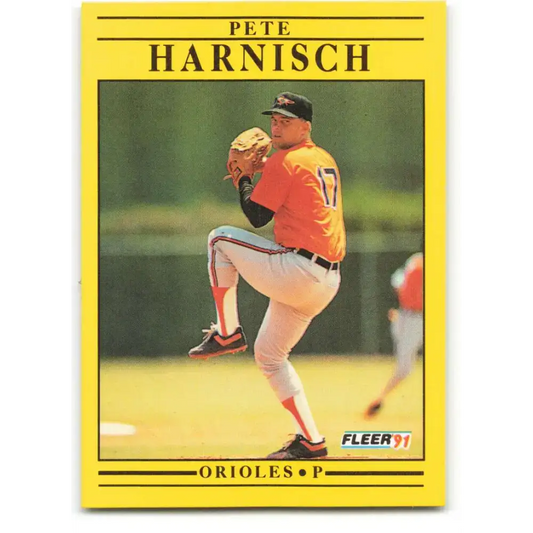 1991 Fleer #474 Pete Harnisch NM-MT Baltimore Orioles Baseball Card - Baseball Card Single