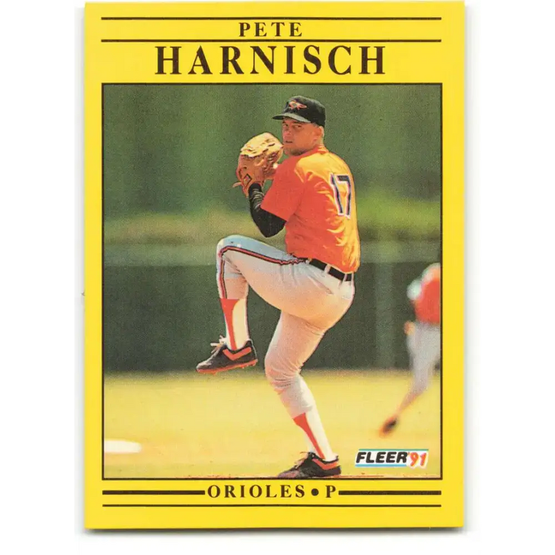 1991 Fleer #474 Pete Harnisch NM-MT Baltimore Orioles Baseball Card - Baseball Card Single