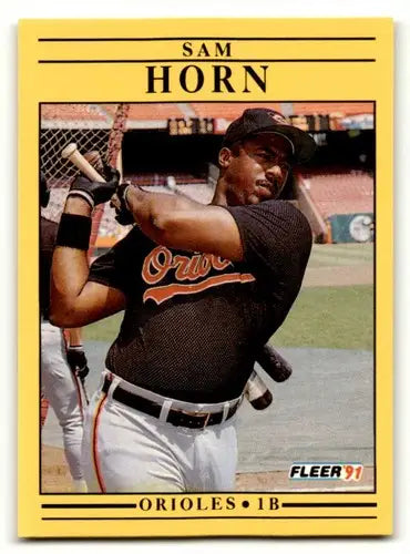 1991 Fleer #477 Sam Horn Baltimore Orioles Baseball Cards NM Near Mi ID:58092 - Baseball Card Single