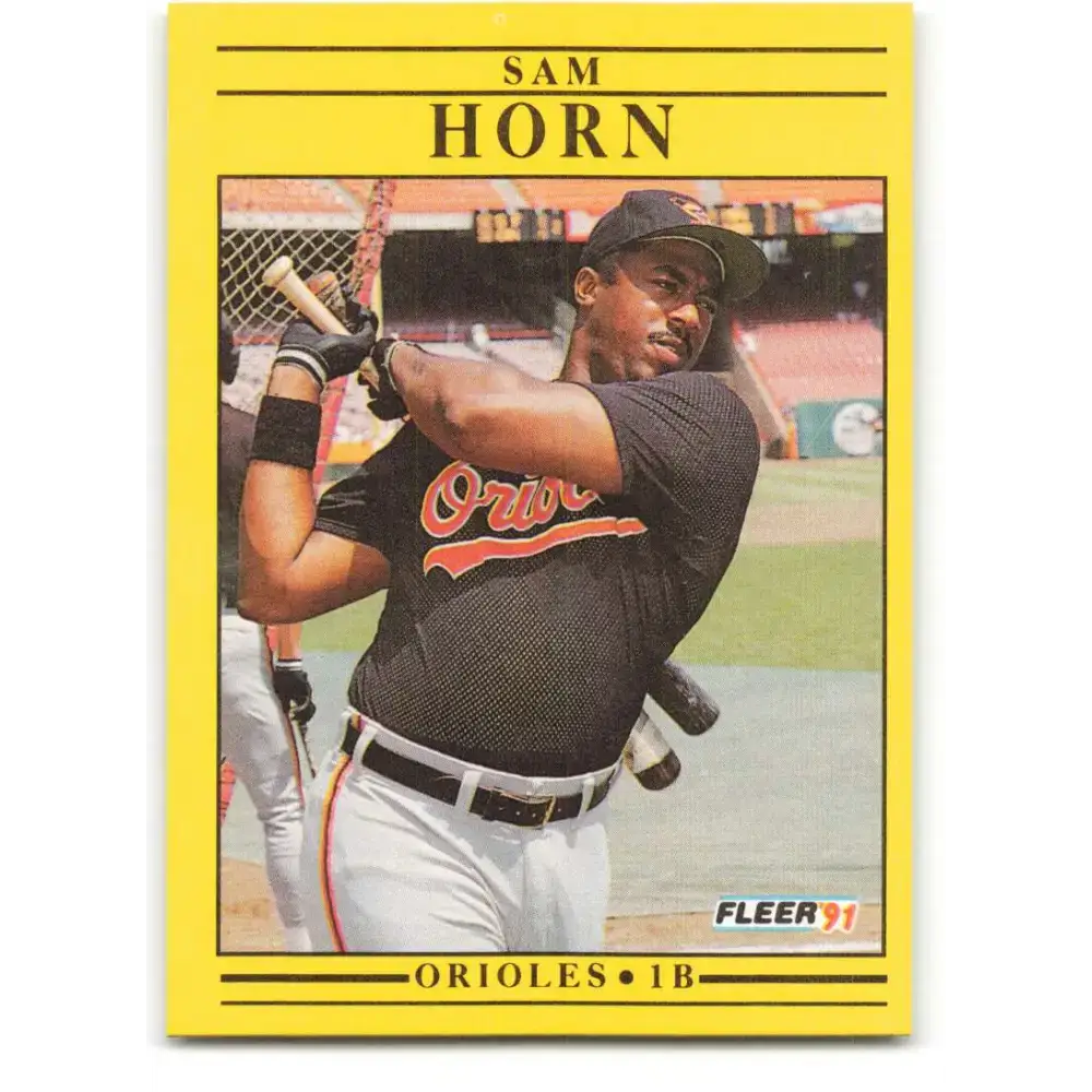 1991 Fleer #477 Sam Horn NM-MT Baltimore Orioles Baseball Card - Baseball Card Single