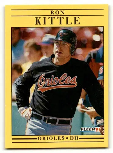 Ron Kittle Baltimore Orioles baseball card with original gloss from 1991 Fleer #480