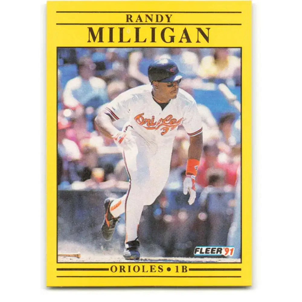 1991 Fleer #484 Randy Milligan NM-MT Baltimore Orioles Baseball Card - Baseball Card Single