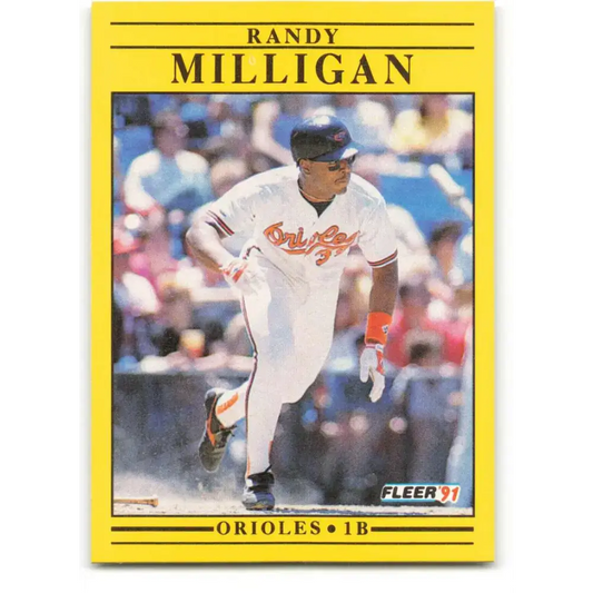 1991 Fleer #484 Randy Milligan NM-MT Baltimore Orioles Baseball Card - Baseball Card Single