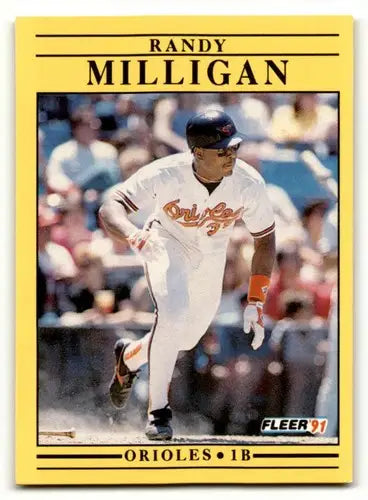Randy Milligan baseball card from 1991 Fleer wax cello pack ID 58095