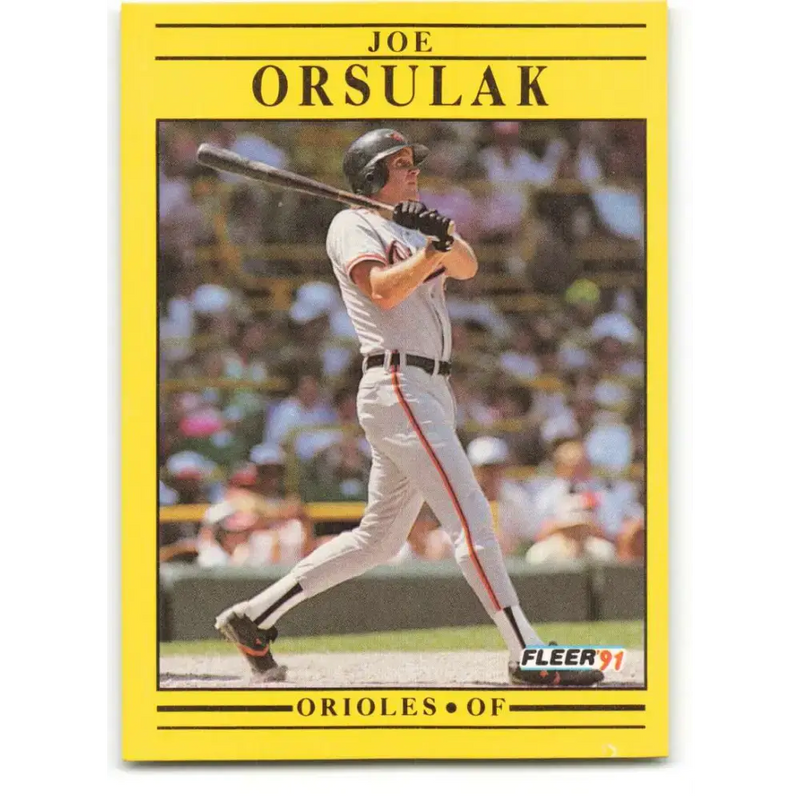 1991 Fleer #487 Joe Orsulak NM-MT Baltimore Orioles Baseball Card - Baseball Card Single