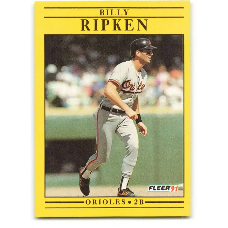 1991 Fleer #489 Billy Ripken NM-MT Baltimore Orioles Baseball Card - Baseball Card Single