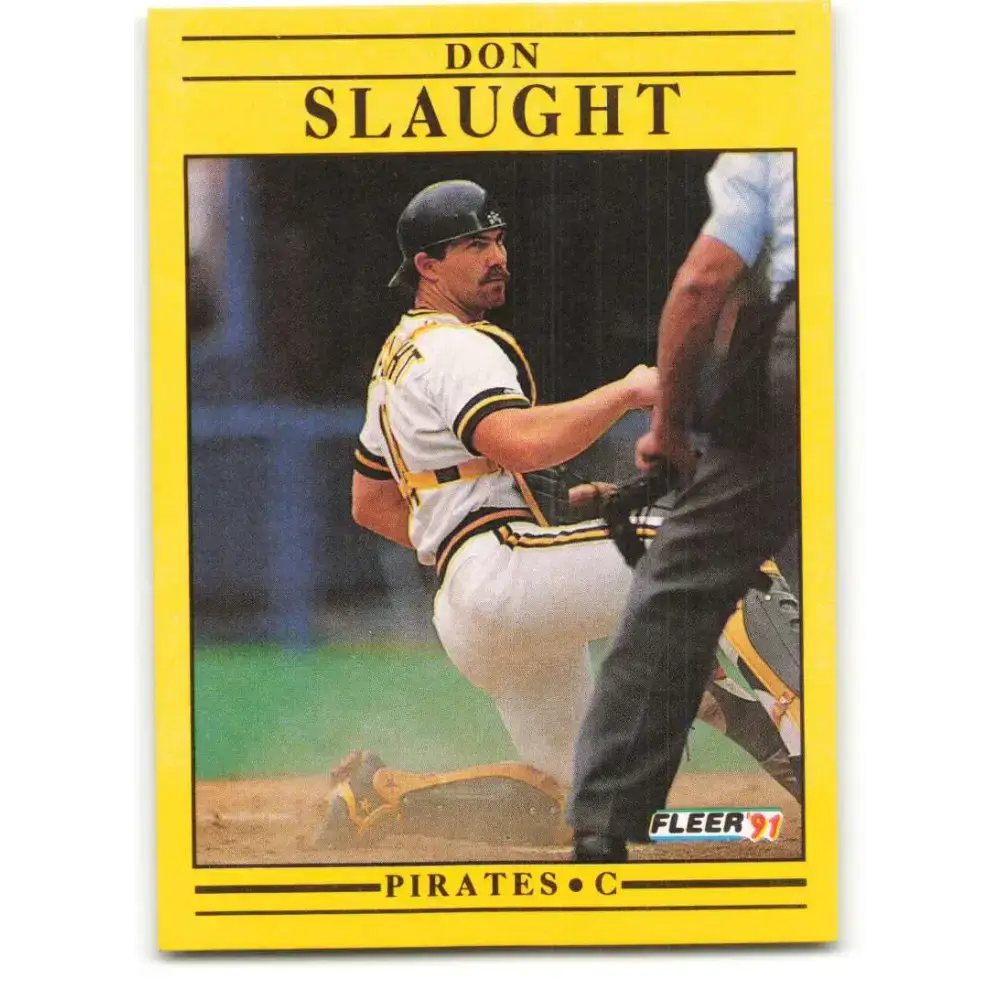 1991 Fleer #49 Don Slaught NM-MT Pittsburgh Pirates Baseball Card - Baseball Card Single