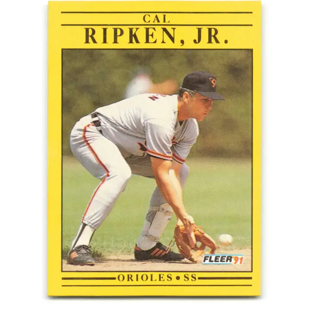 1991 Fleer #490 Cal Ripken Jr. NM-MT Baltimore Orioles Baseball Card - Baseball Card Single