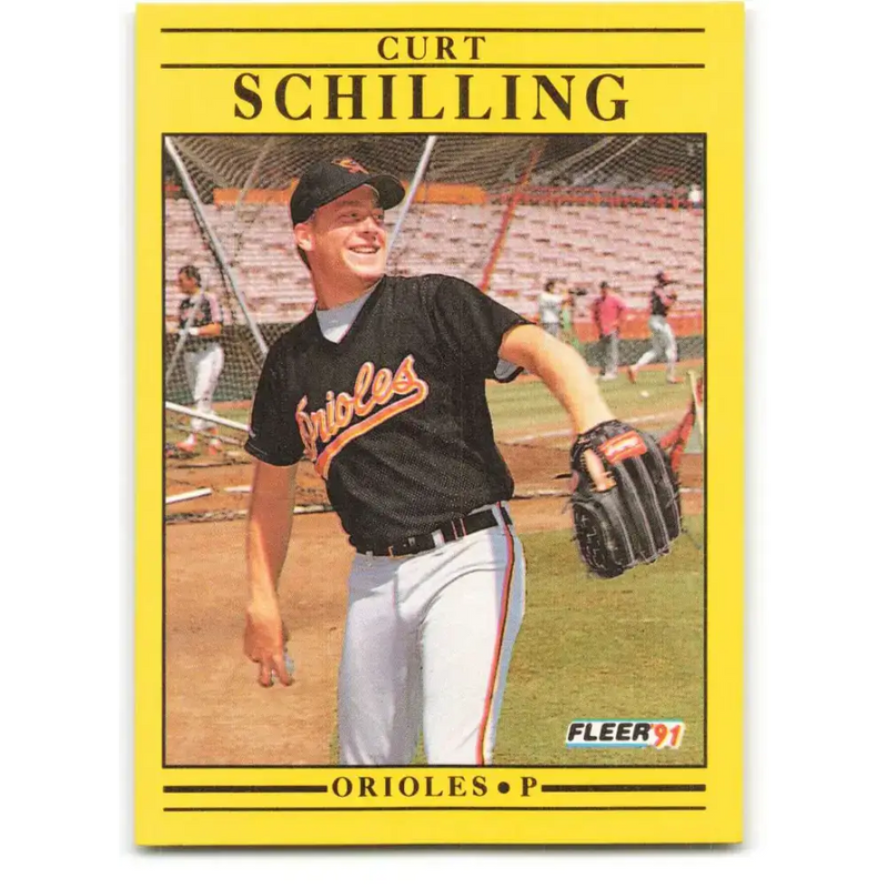 1991 Fleer #491 Curt Schilling NM-MT Baltimore Orioles Baseball Card - Baseball Card Single