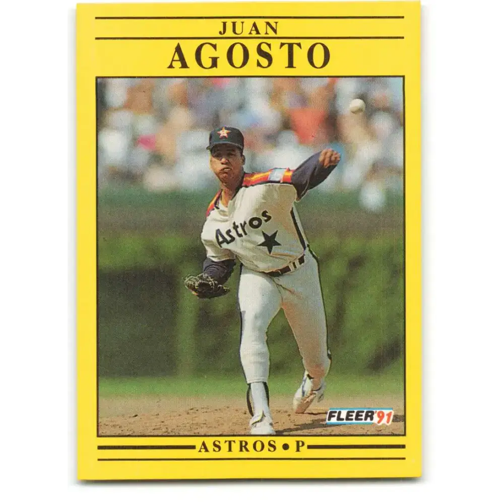 1991 Fleer #497 Juan Agosto NM-MT Houston Astros Baseball Card - Baseball Card Single