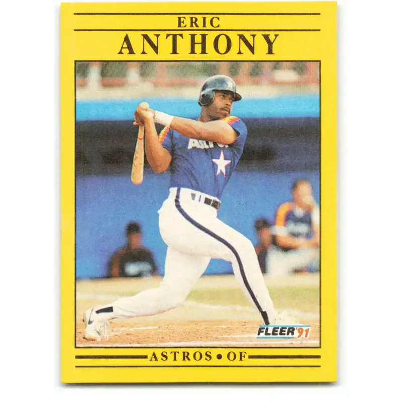 1991 Fleer #498 Eric Anthony NM-MT Houston Astros Baseball Card - Baseball Card Single