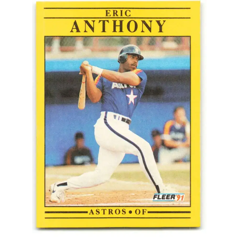 1991 Fleer #498 Eric Anthony NM-MT Houston Astros Baseball Card - Baseball Card Single