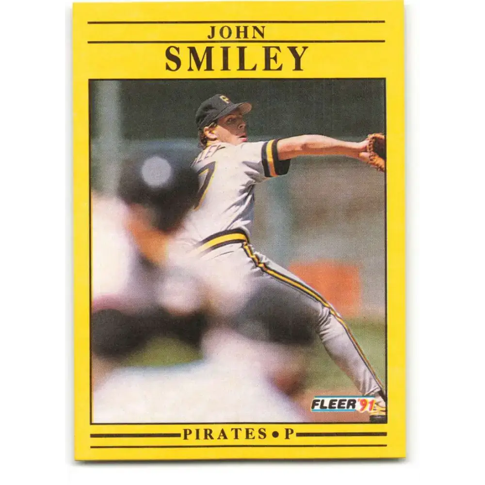 1991 Fleer #50 John Smiley NM-MT Pittsburgh Pirates Baseball Card - Baseball Card Single