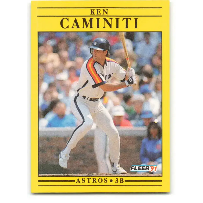 1991 Fleer #500 Ken Caminiti NM-MT Houston Astros Baseball Card - Baseball Card Single