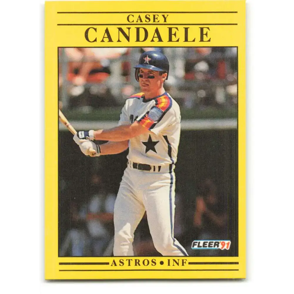 1991 Fleer #501 Casey Candaele NM-MT Houston Astros Baseball Card - Baseball Card Single