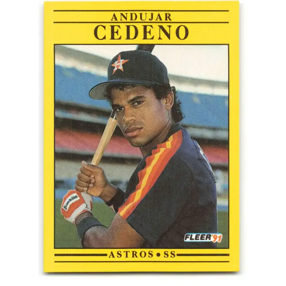 1991 Fleer #502 Andujar Cedeno NM-MT Houston Astros Baseball Card - Baseball Card Single