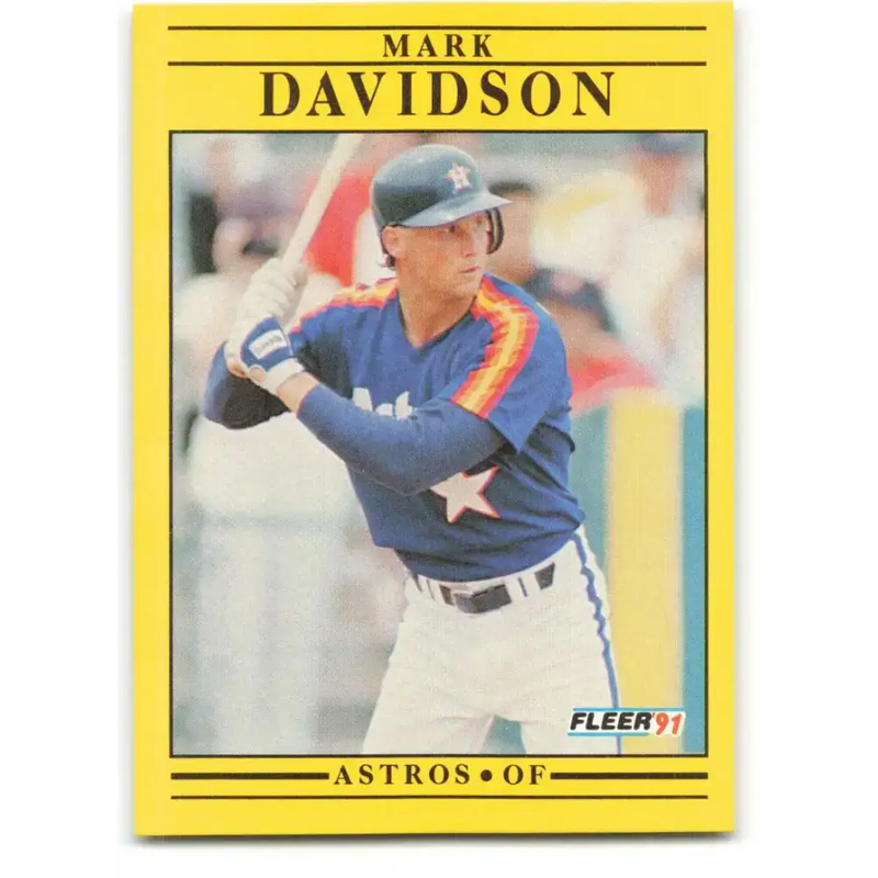 1991 Fleer #504 Mark Davidson NM-MT Houston Astros Baseball Card - Baseball Card Single