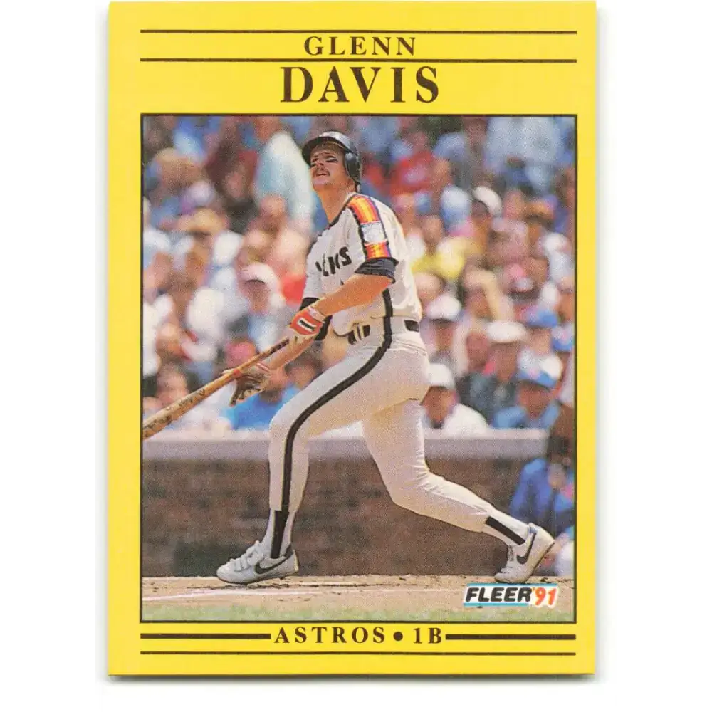 1991 Fleer #505 Glenn Davis NM-MT Houston Astros Baseball Card - Baseball Card Single