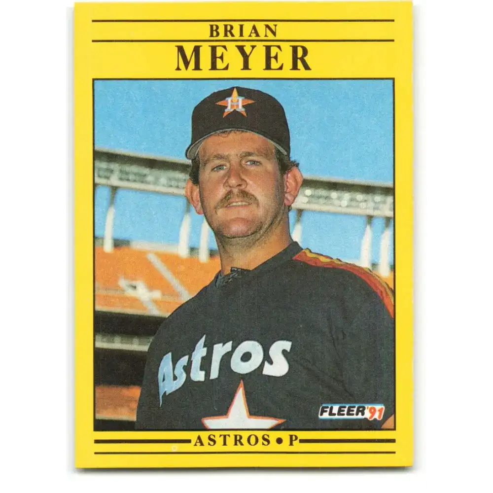 1991 Fleer #510 Brian Meyer NM-MT Houston Astros Baseball Card - Baseball Card Single