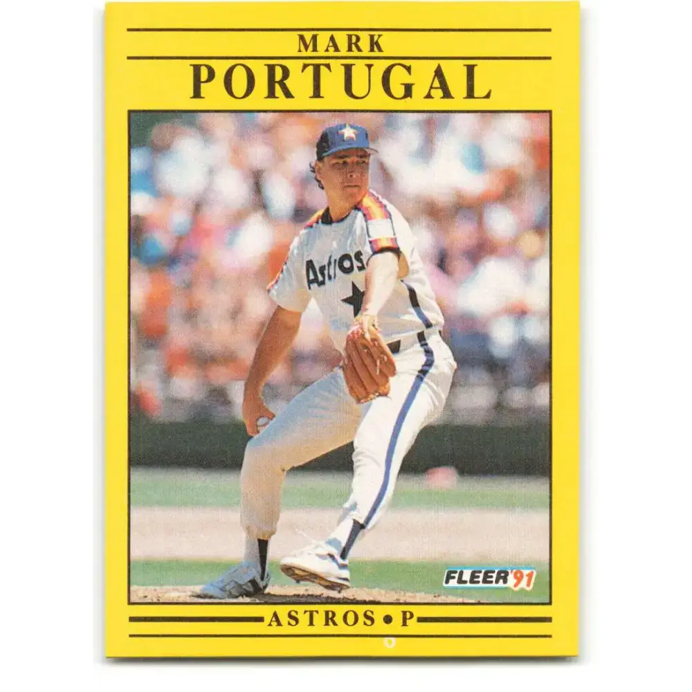 1991 Fleer #512 Mark Portugal NM-MT Houston Astros Baseball Card - Baseball Card Single