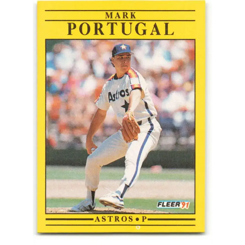 1991 Fleer #512 Mark Portugal NM-MT Houston Astros Baseball Card - Baseball Card Single