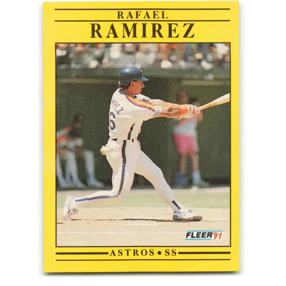 1991 Fleer #513 Rafael Ramirez NM-MT Houston Astros Baseball Card - Baseball Card Single