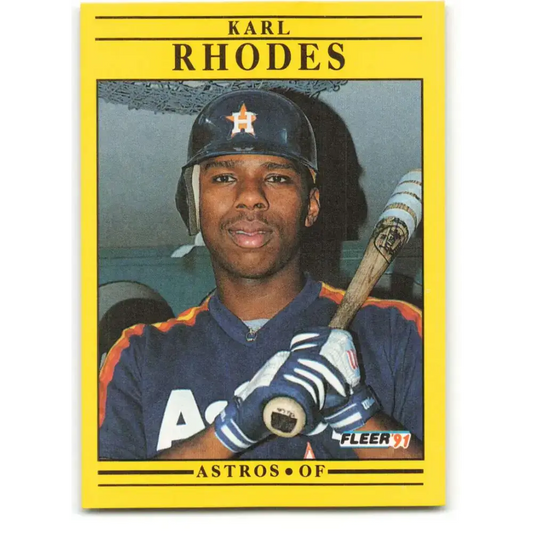 1991 Fleer #514 Karl Rhodes NM-MT Houston Astros Baseball Card