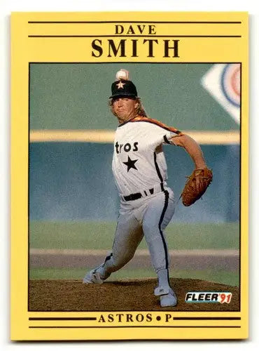 Dave Smith Houston Astros baseball card from 1991 Fleer collection