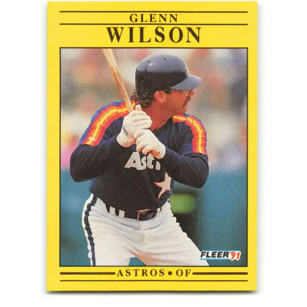 1991 Fleer #519 Glenn Wilson NM-MT Houston Astros Baseball Card - Baseball Card Single