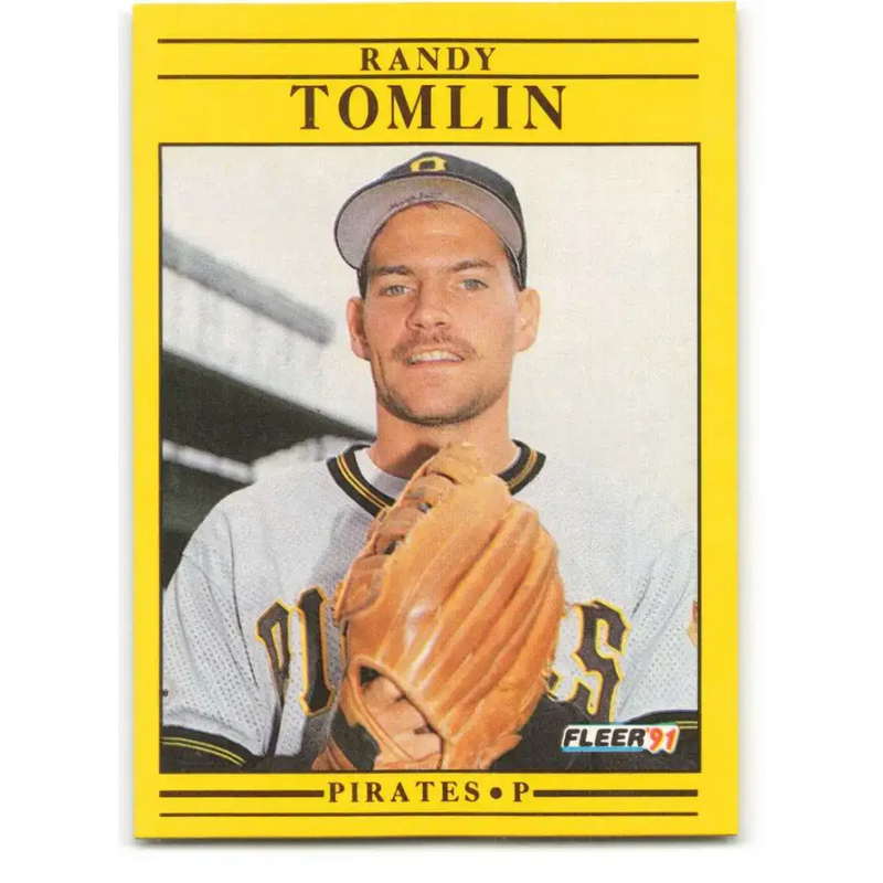 1991 Fleer #52 Randy Tomlin NM-MT RC Rookie Pittsburgh Pirates Baseball Card - Baseball Card Single