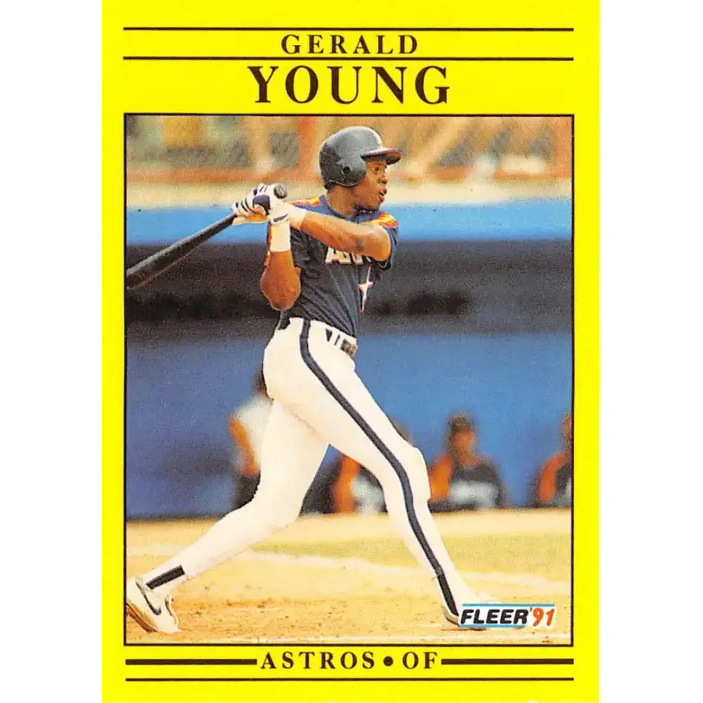 1991 Fleer #521 Gerald Young NM-MT Houston Astros Baseball Card - Baseball Card Single