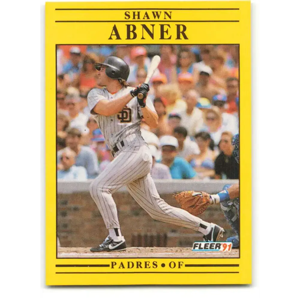 1991 Fleer #522 Shawn Abner NM-MT San Diego Padres Baseball Card - Baseball Card Single