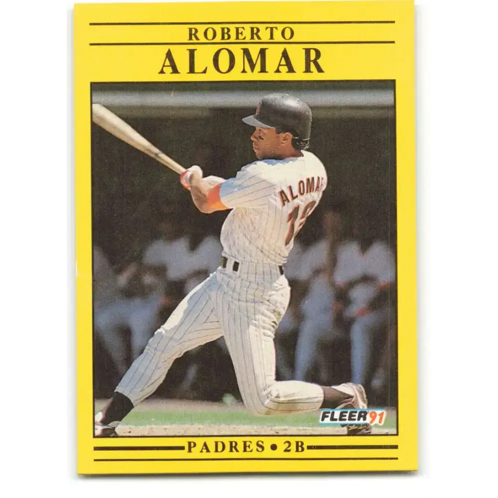 1991 Fleer #523 Roberto Alomar NM-MT San Diego Padres Baseball Card - Baseball Card Single
