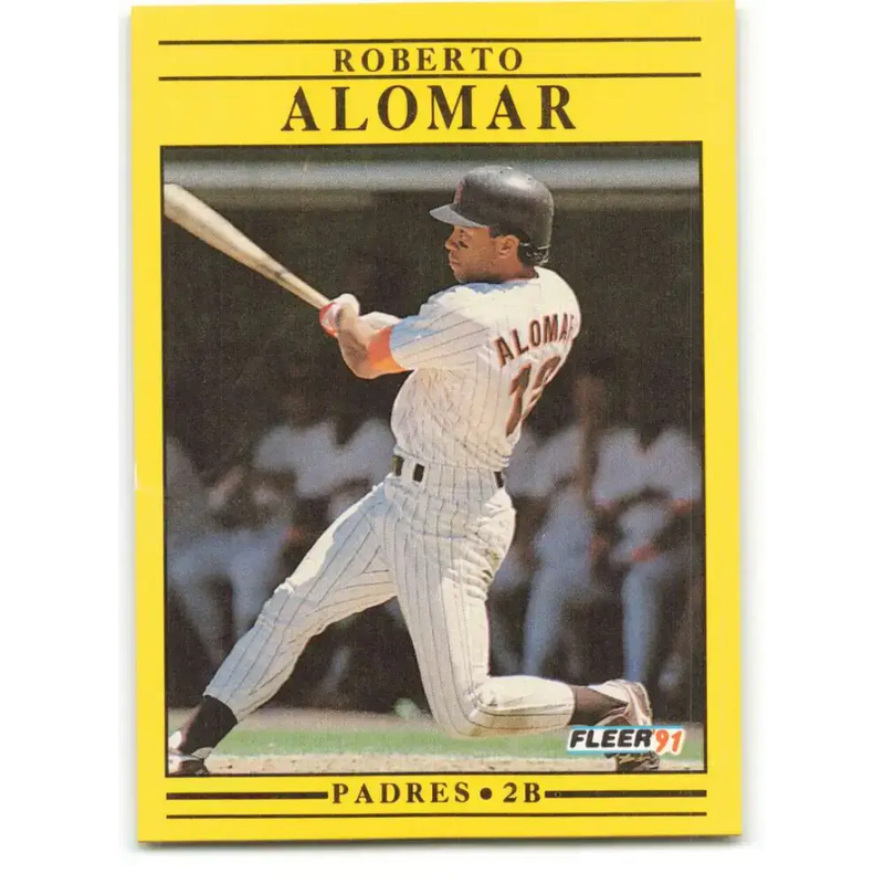 1991 Fleer #523 Roberto Alomar NM-MT San Diego Padres Baseball Card - Baseball Card Single