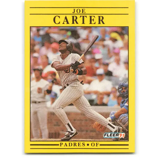 1991 Fleer #525 Joe Carter NM-MT San Diego Padres Baseball Card - Baseball Card Single