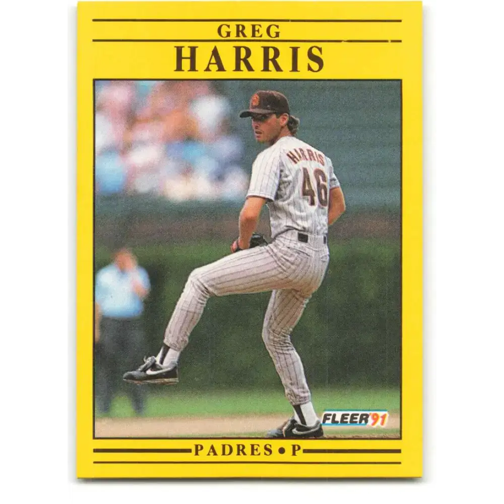 1991 Fleer #531 Greg Harris NM-MT San Diego Padres Baseball Card - Baseball Card Single