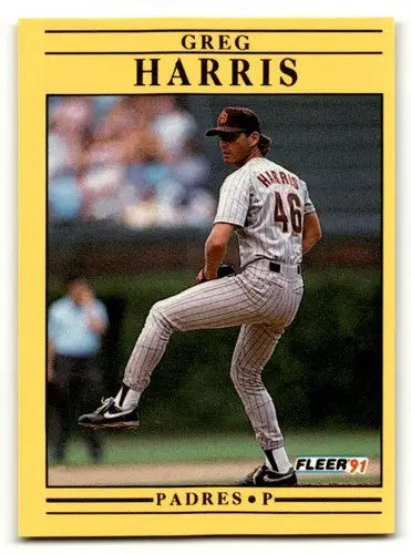 1991 Fleer #531a Greg Harris Wax/Cello Pack version: Right foot partial ID:58112 - Baseball Card Single